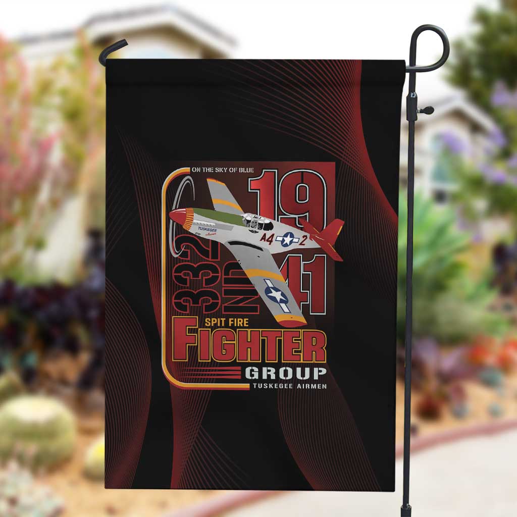 Tuskegee Airmen 332nd Fighter Group Garden Flag Spit Fire - African Pride
