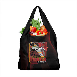 Tuskegee Airmen 332nd Fighter Group Grocery Bag Spit Fire - African Pride