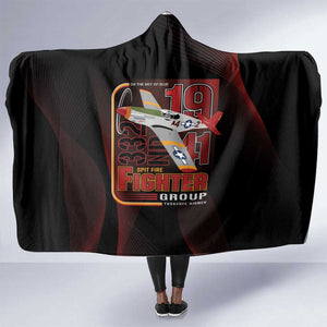 Tuskegee Airmen 332nd Fighter Group Hooded Blanket Spit Fire - African Pride
