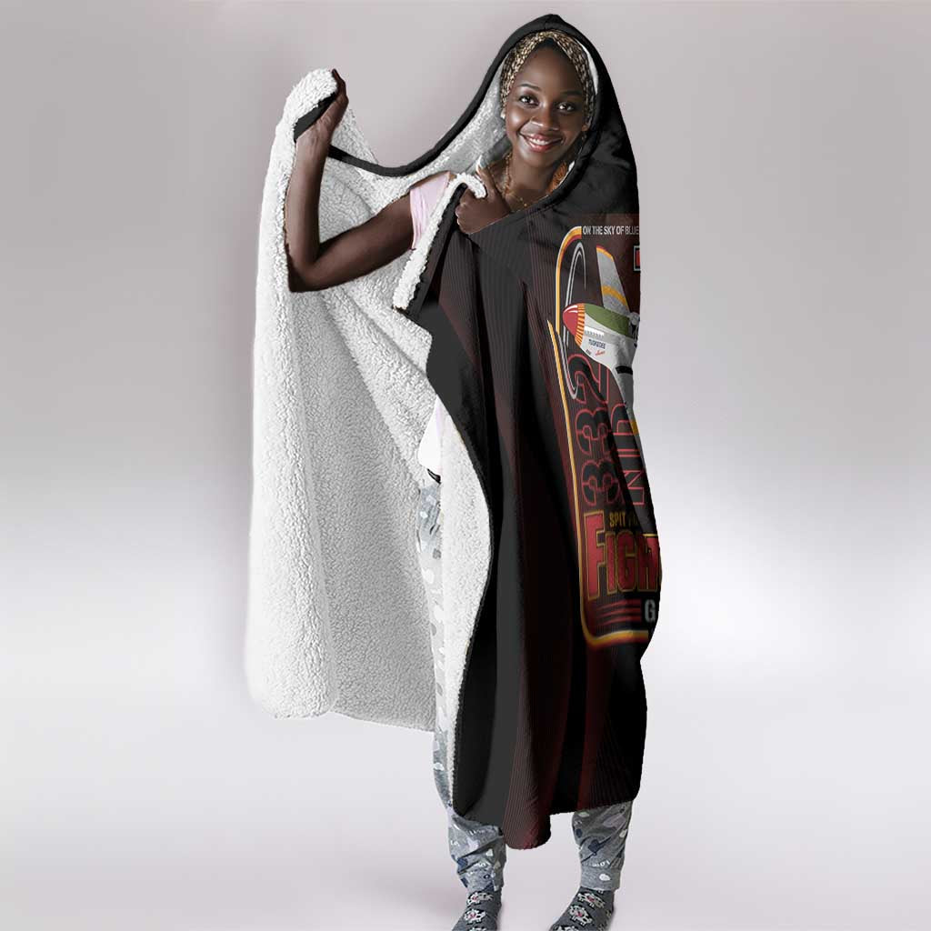 Tuskegee Airmen 332nd Fighter Group Hooded Blanket Spit Fire - African Pride