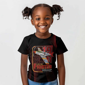 Tuskegee Airmen 332nd Fighter Group Kid T shirt Spit Fire - African Pride
