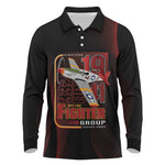 Tuskegee Airmen 332nd Fighter Group Long Sleeve Polo Shirt Spit Fire - African Pride