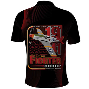 Tuskegee Airmen 332nd Fighter Group Polo Shirt Spit Fire - African Pride
