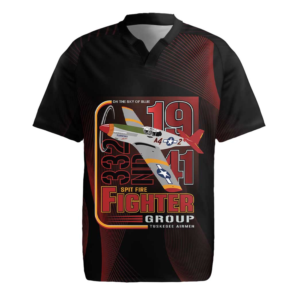Tuskegee Airmen 332nd Fighter Group Rugby Jersey Spit Fire - African Pride