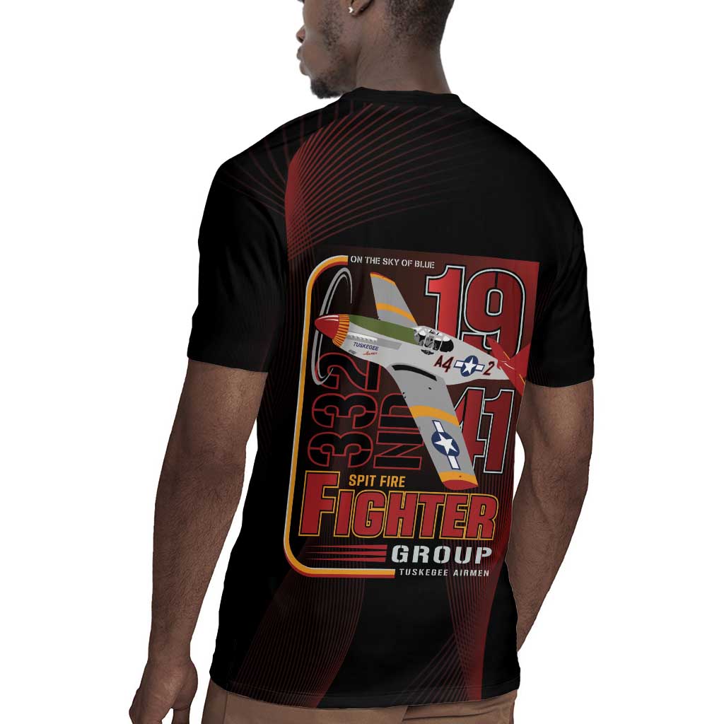 Tuskegee Airmen 332nd Fighter Group Rugby Jersey Spit Fire - African Pride