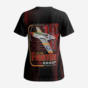 Tuskegee Airmen 332nd Fighter Group Scrub Top Spit Fire - African Pride