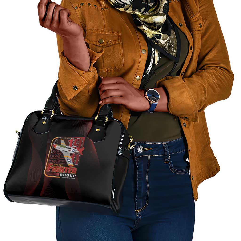 Tuskegee Airmen 332nd Fighter Group Shoulder Handbag Spit Fire - African Pride