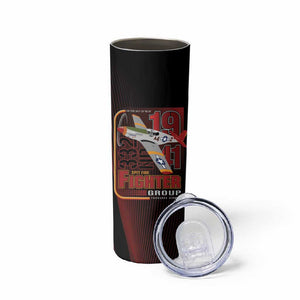 Tuskegee Airmen 332nd Fighter Group Skinny Tumbler Spit Fire - African Pride
