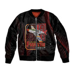 Tuskegee Airmen 332nd Fighter Group Sleeve Zip Bomber Jacket Spit Fire - African Pride