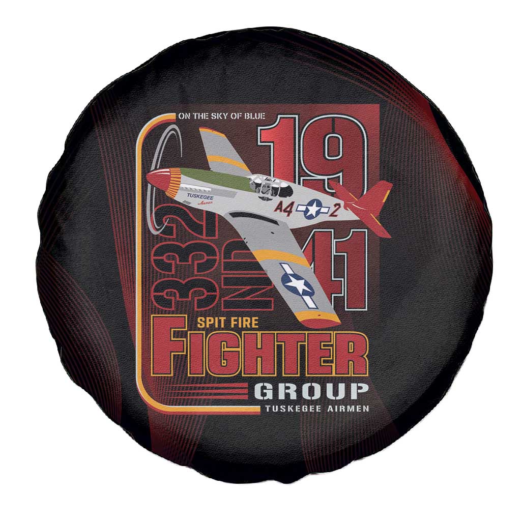 Tuskegee Airmen 332nd Fighter Group Spare Tire Cover Spit Fire - African Pride