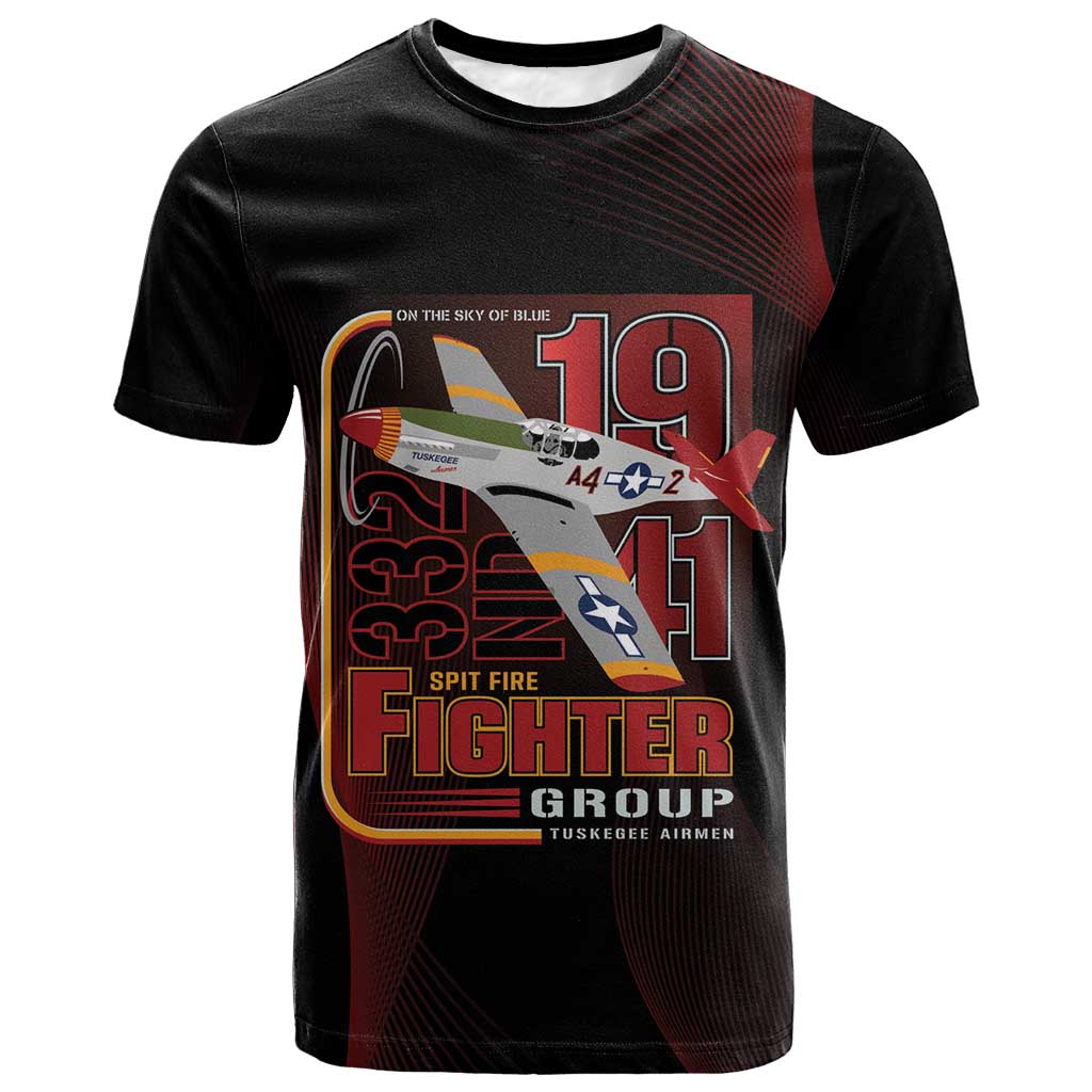 Tuskegee Airmen 332nd Fighter Group T shirt Spit Fire LT7