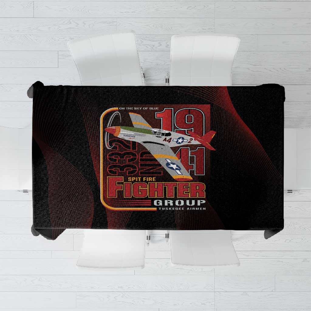 Tuskegee Airmen 332nd Fighter Group Tablecloth Spit Fire - African Pride