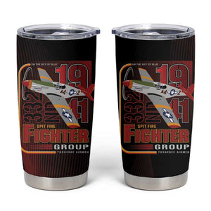 Tuskegee Airmen 332nd Fighter Group Tumbler Cup Spit Fire - African Pride