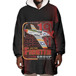 Tuskegee Airmen 332nd Fighter Group Wearable Blanket Hoodie Spit Fire - African Pride