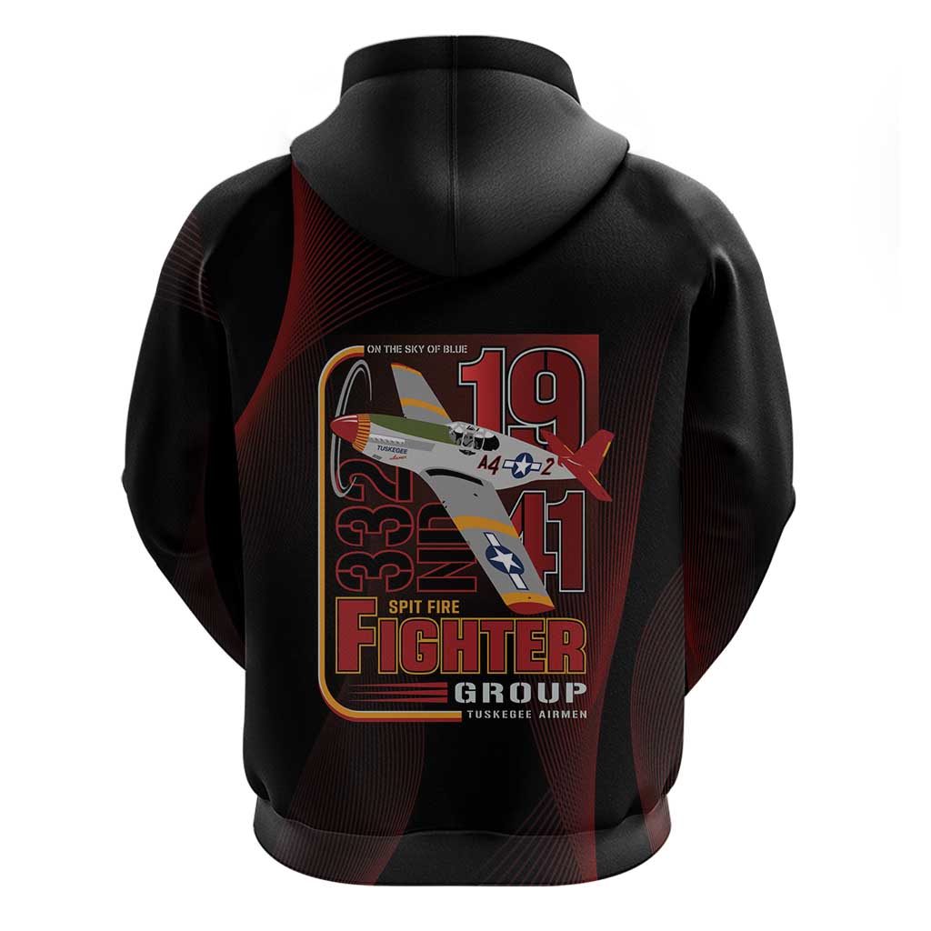 Tuskegee Airmen 332nd Fighter Group Zip Hoodie Spit Fire - African Pride