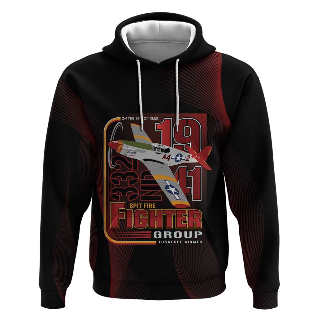 Tuskegee Airmen 332nd Fighter Group Zip Hoodie Spit Fire - African Pride