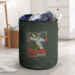 Tuskegee Airmen Camo Moss Green Laundry Basket 332nd Spit Fire - African Pride