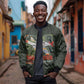 Tuskegee Airmen Camo Moss Green Bomber Jacket 332nd Spit Fire - African Pride