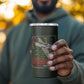 Tuskegee Airmen Camo Moss Green 4 in 1 Can Cooler Tumbler 332nd Spit Fire - African Pride