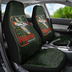 Tuskegee Airmen Camo Moss Green Car Seat Cover 332nd Spit Fire - African Pride