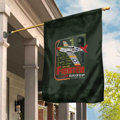 Tuskegee Airmen Camo Moss Green Garden Flag 332nd Spit Fire - African Pride