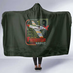 Tuskegee Airmen Camo Moss Green Hooded Blanket 332nd Spit Fire - African Pride