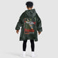 Tuskegee Airmen Camo Moss Green Kid Wearable Blanket Hoodie 332nd Spit Fire - African Pride