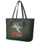 Tuskegee Airmen Camo Moss Green Leather Tote Bag 332nd Spit Fire - African Pride