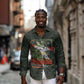 Tuskegee Airmen Camo Moss Green Long Sleeve Button Shirt 332nd Spit Fire - African Pride