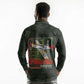 Tuskegee Airmen Camo Moss Green Long Sleeve Polo Shirt 332nd Spit Fire - African Pride