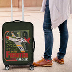 Tuskegee Airmen Camo Moss Green Luggage Cover 332nd Spit Fire - African Pride