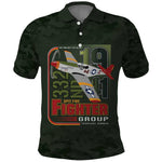 Tuskegee Airmen Camo Moss Green Polo Shirt 332nd Spit Fire - African Pride