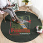 Tuskegee Airmen Camo Moss Green Round Carpet 332nd Spit Fire - African Pride