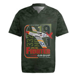 Tuskegee Airmen Camo Moss Green Rugby Jersey 332nd Spit Fire - African Pride