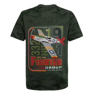 Tuskegee Airmen Camo Moss Green Rugby Jersey 332nd Spit Fire - African Pride