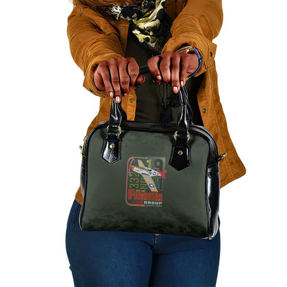 Tuskegee Airmen Camo Moss Green Shoulder Handbag 332nd Spit Fire - African Pride