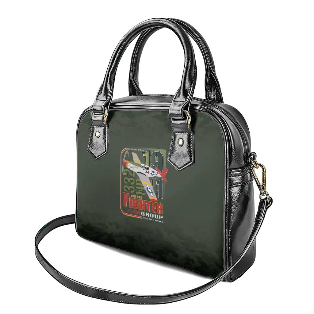 Tuskegee Airmen Camo Moss Green Shoulder Handbag 332nd Spit Fire - African Pride