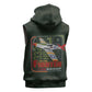 Tuskegee Airmen Camo Moss Green Sleeveless Zip Hoodie 332nd Spit Fire - African Pride
