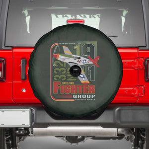 Tuskegee Airmen Camo Moss Green Spare Tire Cover 332nd Spit Fire - African Pride