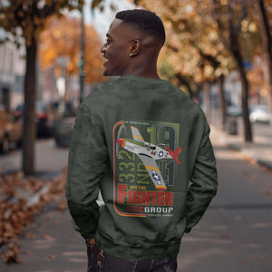 Tuskegee Airmen Camo Moss Green Sweatshirt 332nd Spit Fire - African Pride