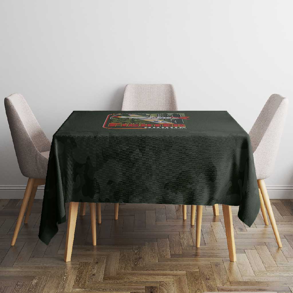 Tuskegee Airmen Camo Moss Green Tablecloth 332nd Spit Fire - African Pride