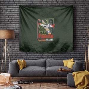 Tuskegee Airmen Camo Moss Green Tapestry 332nd Spit Fire - African Pride