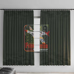 Tuskegee Airmen Camo Moss Green Window Curtain 332nd Spit Fire - African Pride