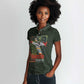 Tuskegee Airmen Camo Moss Green Women Polo Shirt 332nd Spit Fire - African Pride