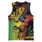 Personalised Afro Reggae Basketball Jersey Soul of Music Sketch Style - African Pride