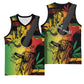 Personalised Afro Reggae Basketball Jersey Soul of Music Sketch Style - African Pride