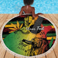 Personalised Afro Reggae Beach Blanket Soul of Music Sketch Style