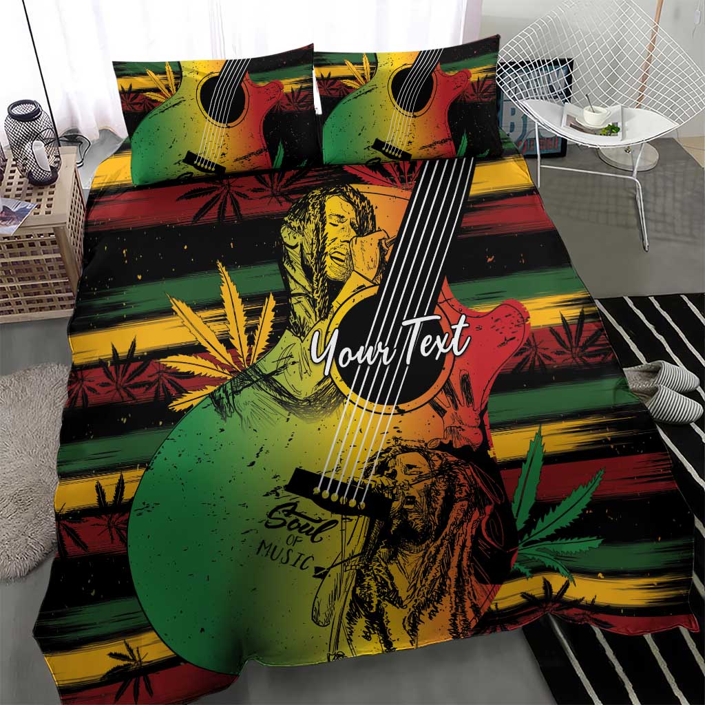 Personalised Afro Reggae Bedding Set Soul of Music Sketch Style