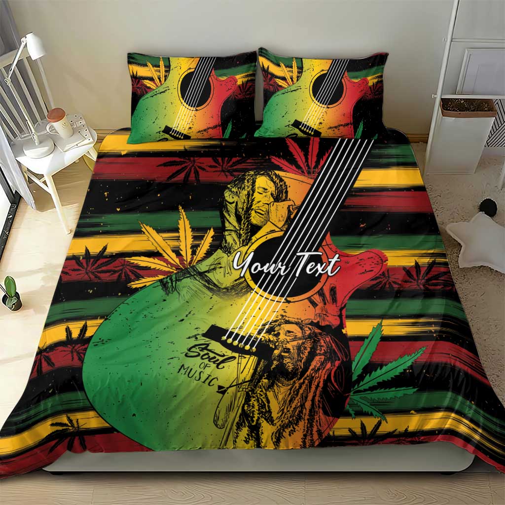 Personalised Afro Reggae Bedding Set Soul of Music Sketch Style