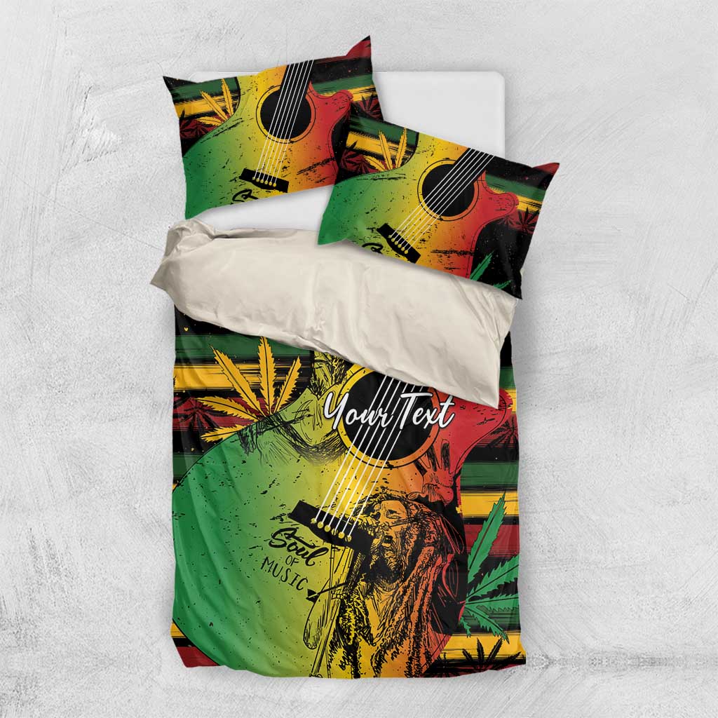 Personalised Afro Reggae Bedding Set Soul of Music Sketch Style